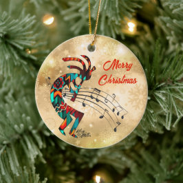 Kokopelli Christi Keramik Ornament