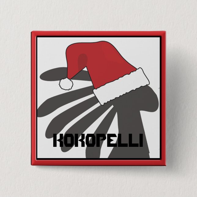 Kokopelli Christmas Template Button (Vorderseite)