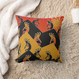 Kokopelli Desert Sunset Southwest Decorative Kissen