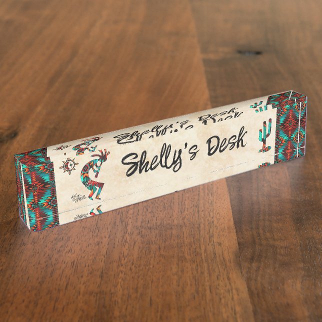 Kokopelli Desk Name Plate Namensplakette (Seite)