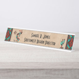 Kokopelli Desk Name Plate Schreibtischnamensplakette