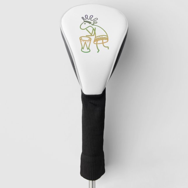 Kokopelli Drummer Golf Headcover (Vorderseite)