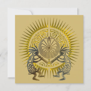 Kokopelli Duo - Mann im Maze - Sonne 1 Karte