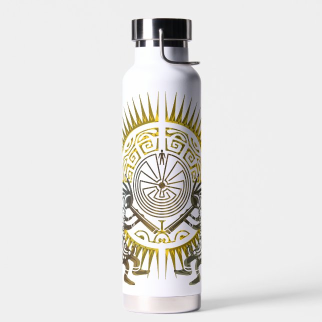 Kokopelli Duo - Mann im Maze - Sonne 1 Trinkflasche (Links)