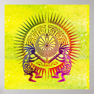 Kokopelli Duo - Mann im Maze - Sun 1a Poster