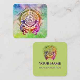 Kokopelli Duo - Mann im Maze - Sun 1a Quadratische Visitenkarte