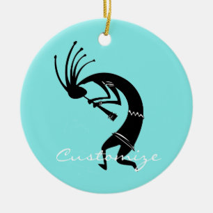 Kokopelli Flöte Player Thunder_Cove Keramik Ornament
