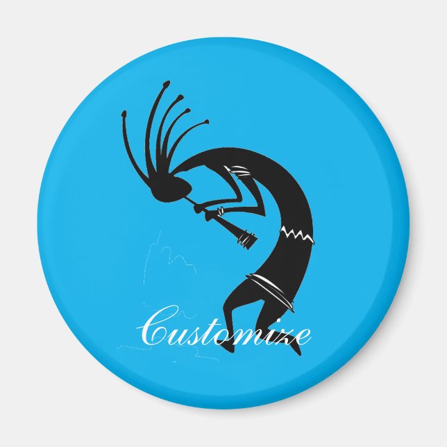 Kokopelli Flöte Player Thunder_Cove Magnet (Vorne)