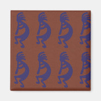 Kokopelli-Flute Abbildung: Blau auf Rot