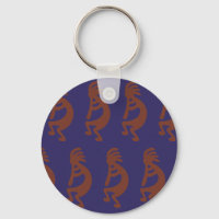 Kokopelli-Flute Abbildung: Rot auf blau