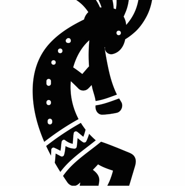 Kokopelli Freistehende Fotoskulptur (Vorne)