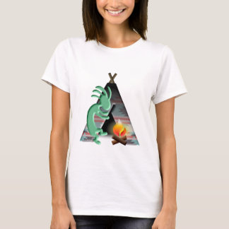Kokopelli gebürtiger Amerikanertipi-Camping T-Shirt