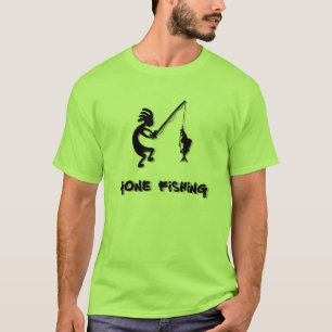 Kokopelli gegangene Fischerei T-Shirt