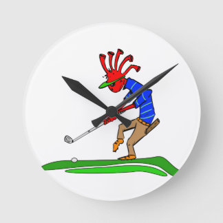 Kokopelli Golfer Runde Wanduhr
