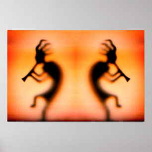 Kokopelli Good Times Mirror Abstrakt Poster