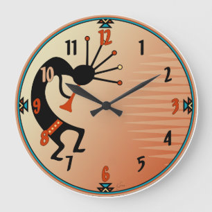 Kokopelli Große Wanduhr