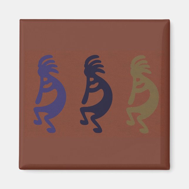 Kokopelli Gruppe der Figuren Magnet (Vorne)