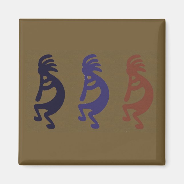 Kokopelli Gruppe der Figuren Magnet (Vorne)