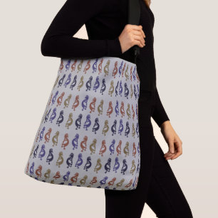 Kokopelli Gruppe "Playing Figures Tote Bag" Tragetaschen Mit Langen Trägern
