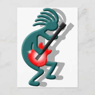 Kokopelli Guitar Postkarte