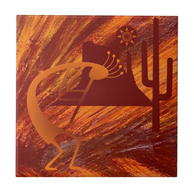 Kokopelli Heat Fliese (Vorderseite)