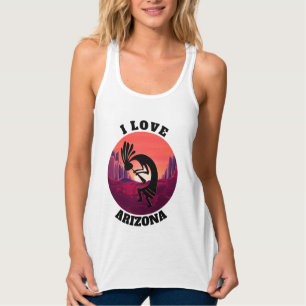 Kokopelli I Liebe Arizona Roter Sonnenaufgang Mode Tank Top
