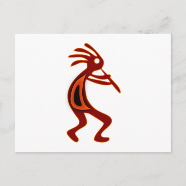 Kokopelli Indianer Native American Postkarte (Vorderseite)