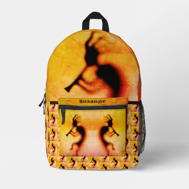 Kokopelli Inspirational Personalisiert Bedruckter Rucksack (Vorderseite)