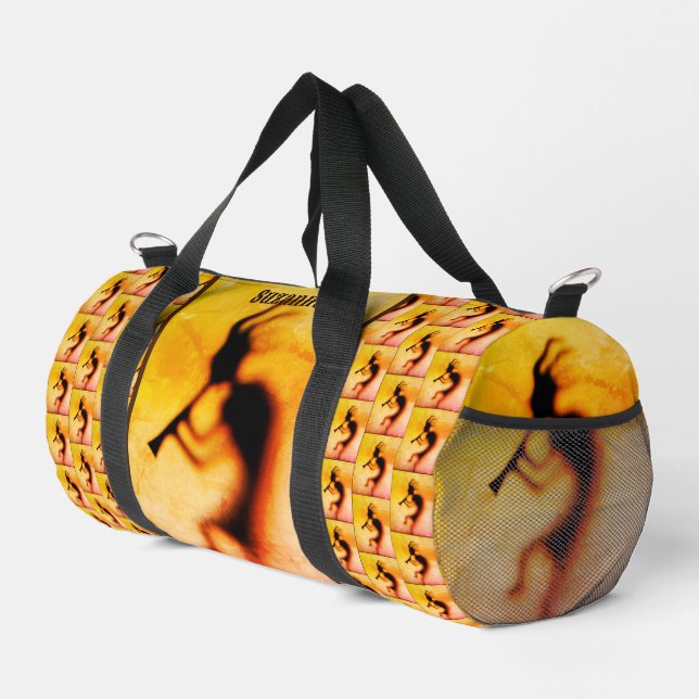 Kokopelli Inspirational Personalisiert Duffle Bag (Rechte Ecke)
