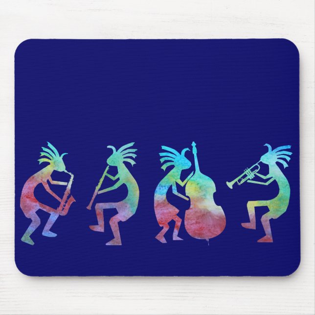 Kokopelli Jazz-Quartett Mousepad (Vorne)
