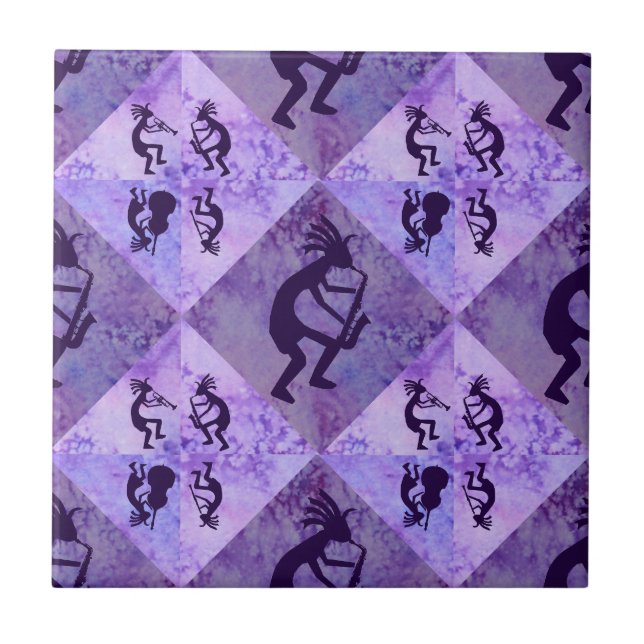 Kokopelli Jazz-Quartett, welches das Saxophon Fliese (Vorderseite)