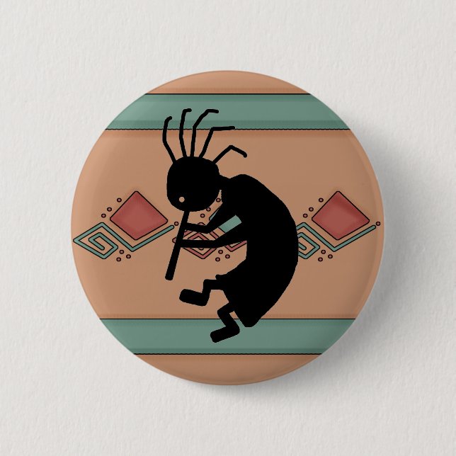 Kokopelli Knopf Button (Vorderseite)