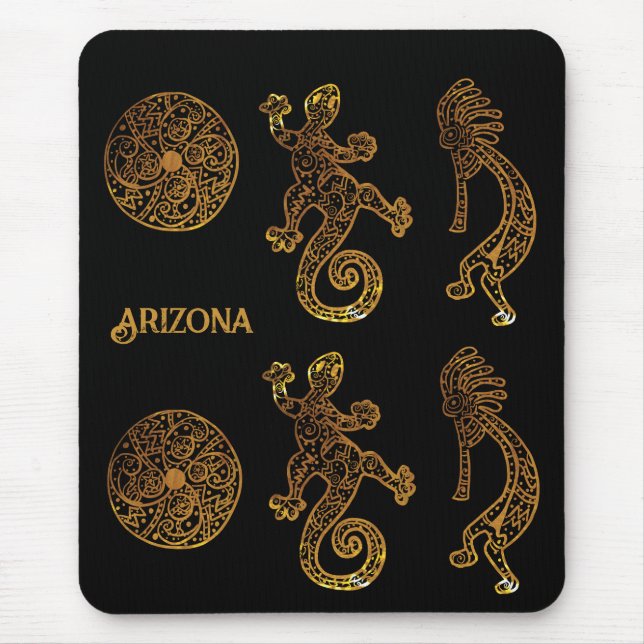 Kokopelli-Kunst Mousepad (Vorne)