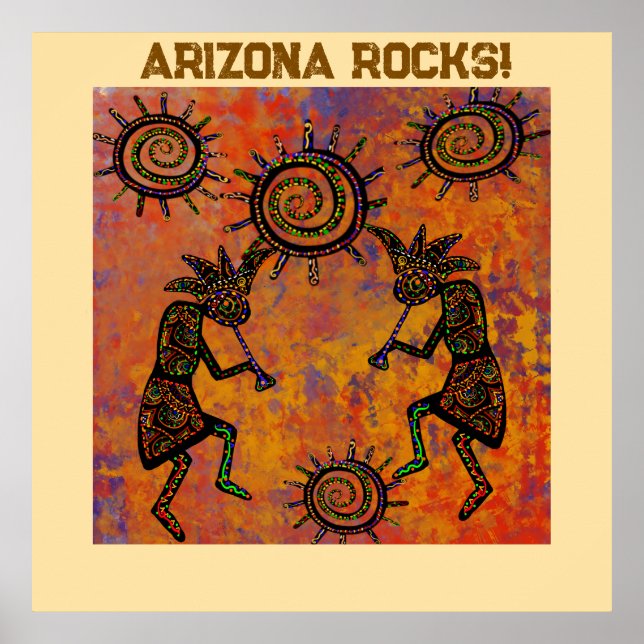 Kokopelli-Kunst  Poster (Vorne)