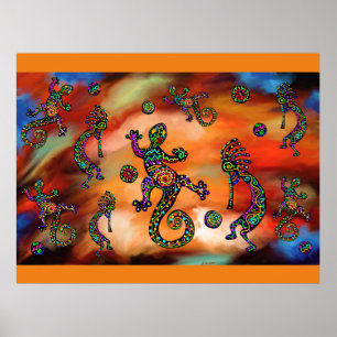 Kokopelli-Kunst Poster