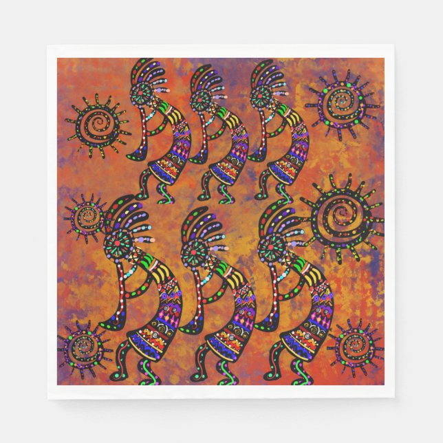 Kokopelli-Kunst  Serviette (Vorderseite)