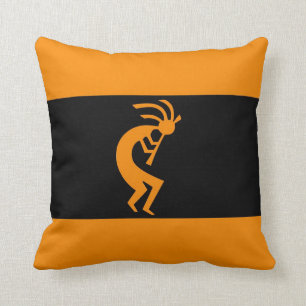 Kokopelli lang Orange Kissen