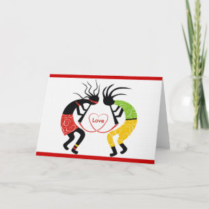 Kokopelli Liebe-Gruß-Karten Karte
