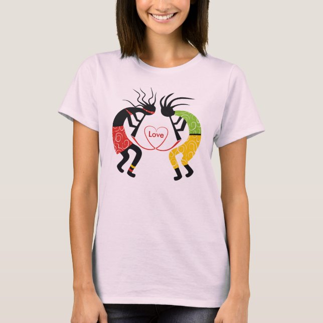 Kokopelli Liebe T - Shirt. T-Shirt (Vorderseite)