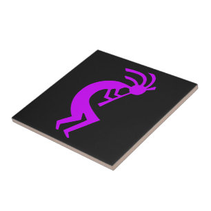 Kokopelli lila fliese