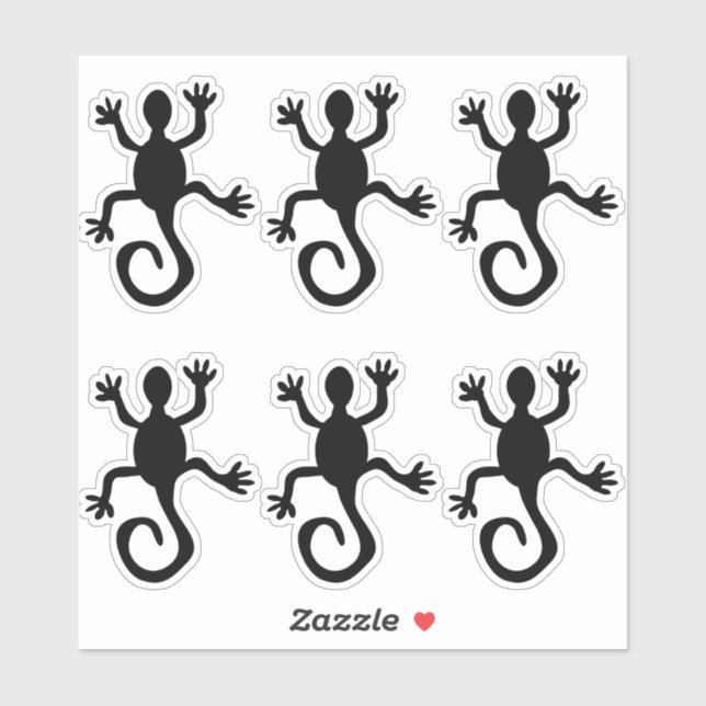 Kokopelli Lizard Silhouette Crafting Set Vinyl Aufkleber (Blatt)