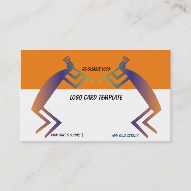 Kokopelli-Logo-Visitenkarte Visitenkarte (Vorderseite)