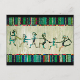 KOKOPELLI lustige Familie + Ihre Ideen Postkarte