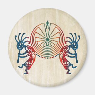 KOKOPELLI / MAN IN DER MAZE + Ihre Ideen Magnet