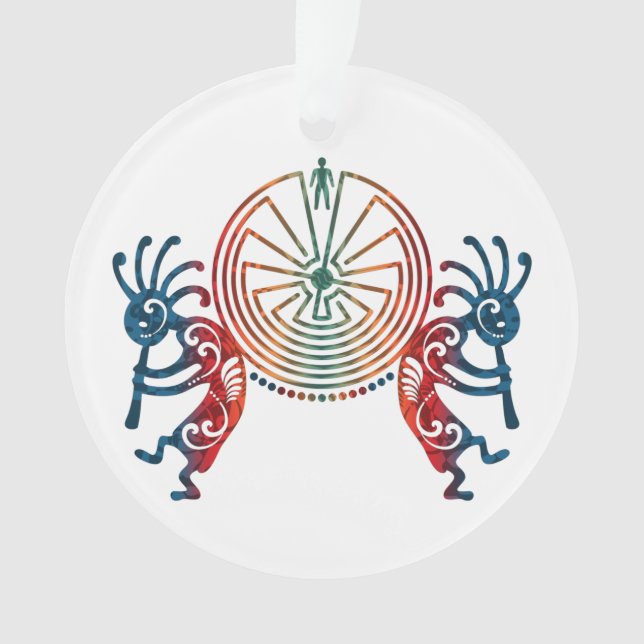 KOKOPELLI / MAN IN DER MAZE + Ihre Ideen Ornament (Vorderseite)