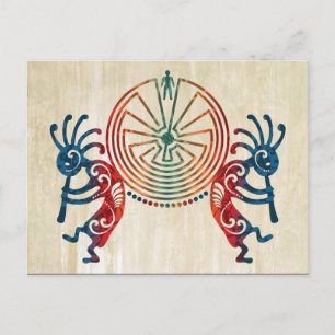 KOKOPELLI / MAN IN DER MAZE + Ihre Ideen Postkarte
