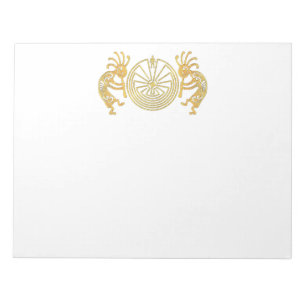 KOKOPELLI / MAN IN MAZE Gold + Ihre Ideen Notizblock