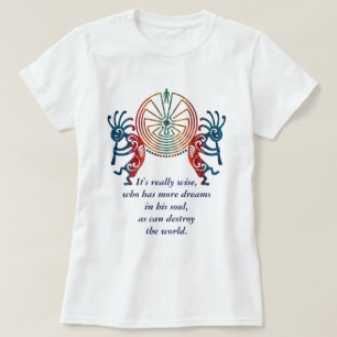 KOKOPELLI/MANN IM LABYRINTH + Ihr Text T-Shirt