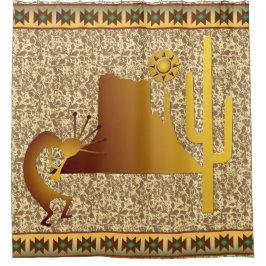 Kokopelli Mesa & Cactus Set #1 Duschvorhang