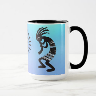 Kokopelli mit dem amerikanischen Sonnensymbol Tasse